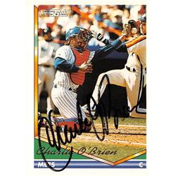 688647 Charlie Obrien Autographed New York Mets 1994 Topps Gold No.671 Baseball Card