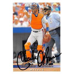 688655 Charlie Obrien Autographed New York Mets 1993 Upper Deck No.209 Baseball Card