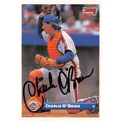 688658 Charlie Obrien Autographed New York Mets 1993 Donruss No.698 Baseball Card