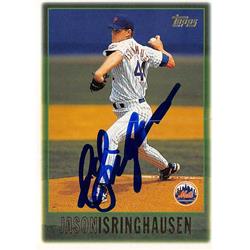 688671 Jason Isringhausen Autographed New York Mets 1997 Topps No.317 Baseball Card