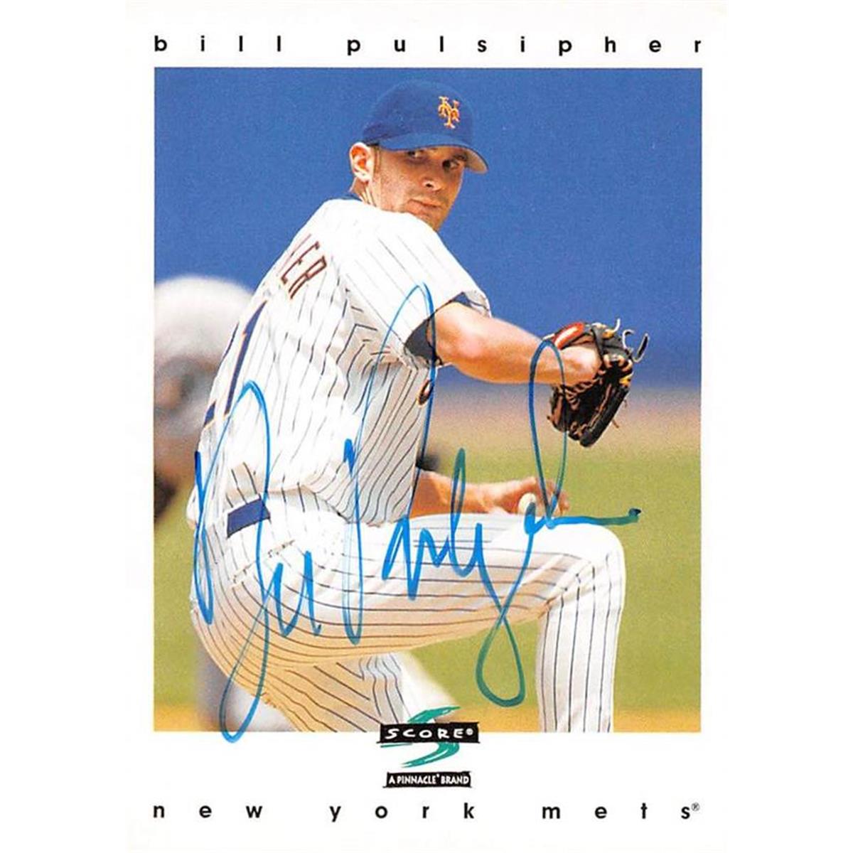 688686 Bill Pulsipher Autographed New York Mets 1996 Score No.130 Baseball Card