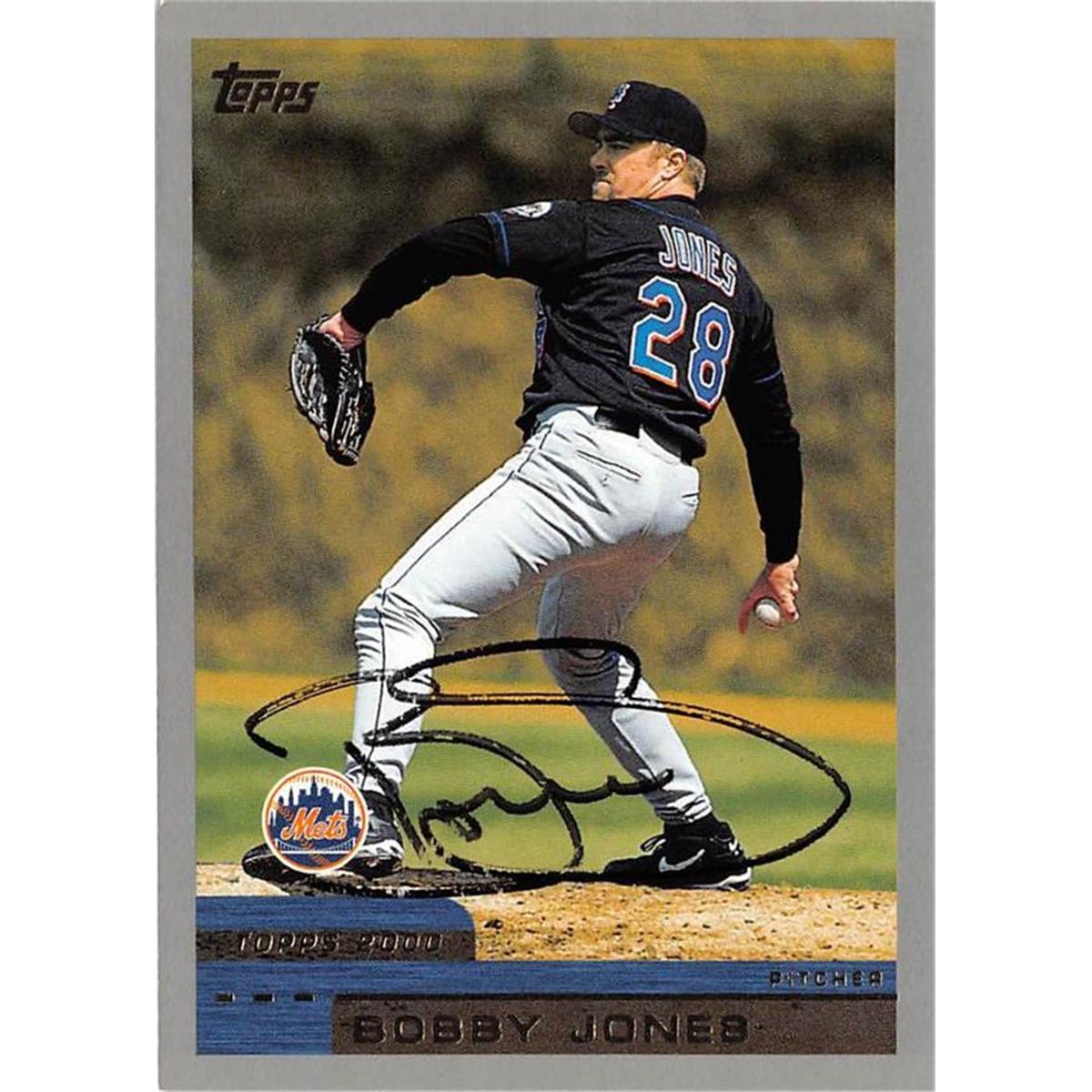 688701 Bobby Jones Autographed New York Mets 2000 Topps No.342 Baseball Card