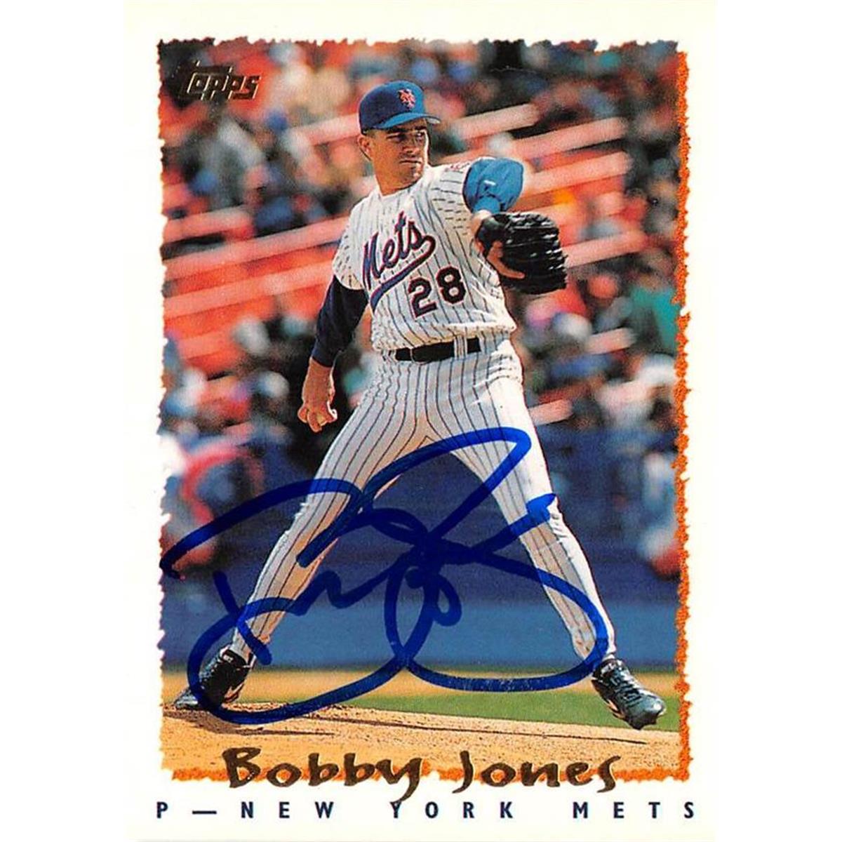 688703 Bobby Jones Autographed New York Mets 1995 Topps No.252 Baseball Card