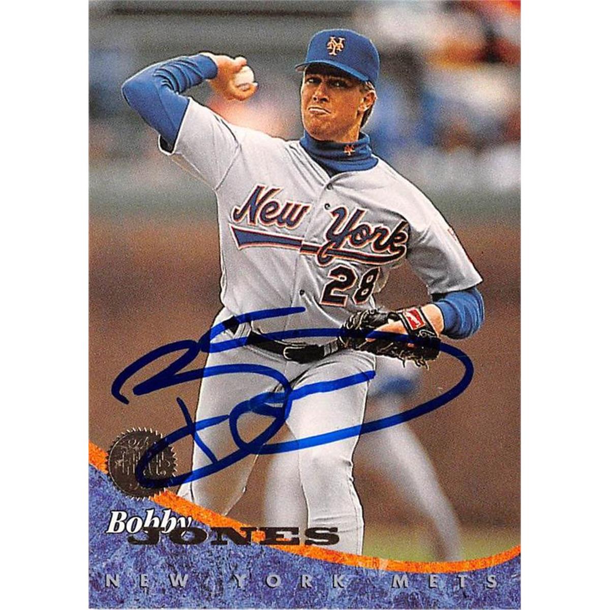 688711 Bobby Jones Autographed New York Mets 1994 Leaf No.304 Baseball Card