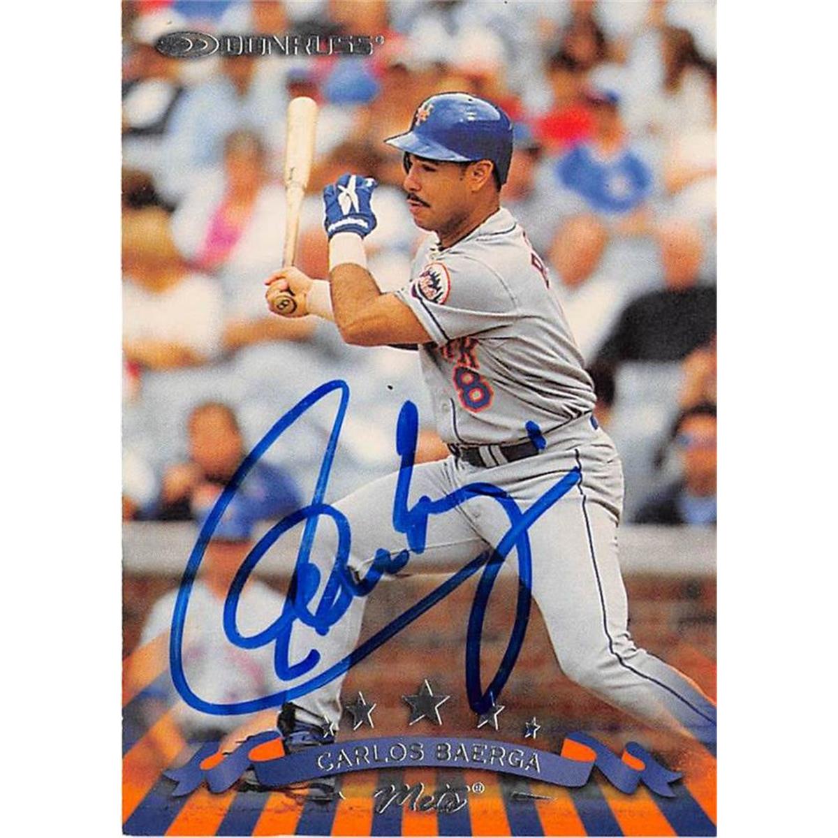 688725 Carlos Baerga Autographed New York Mets 1998 Donruss No.247 Baseball Card