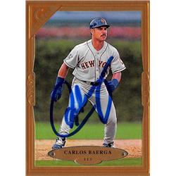 688726 Carlos Baerga Autographed New York Mets 1997 Topps Gallery No.113 Baseball Card