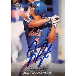 688739 Jay Payton Autographed New York Mets 1995 Upper Deck Top Prospect No.195 Baseball Card
