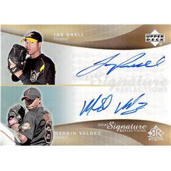 688757 Ian Snell & Merkin Valdez Autographed Pirates, Giants & SC 2004 Upper Deck Dual Signature Reflections No.ISMV Baseball Card