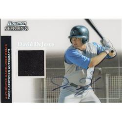 688806 David Dejesus Autographed Player Worn Jersey Patch Kansas City Royals 2004 Bowman Sterling Refractor No.BSDD LE 112-199 Baseball Card