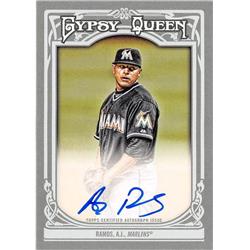 688817 A.J. Ramos Autographed Miami Marlins 2013 Topps Gypsy Queen No.GQAARA Baseball Card