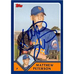 688990 Matthew Peterson Autographed New York Mets 2003 Topps 1st Year Rookie No.T254 Baseball Card