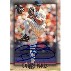 689001 Bobby Jones Autographed New York Mets 1995 Topps Embossed No.27 Baseball Card -  Autograph Warehouse