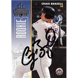 689002 Craig Brazell Autographed New York Mets 2003 Donruss Champions Rookies No.276 Baseball Card