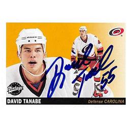 689077 David Tanabe Autographed Carolina Hurricanes, FT 2002 Upper Deck Vintage No.51 Hockey Card