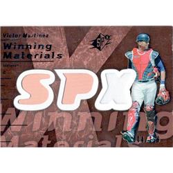 675714 Victor Martinez Player Worn Jersey Patch Cleveland Indians 2007 Upper Deck Winning Materials No.WMVM Baseball Card