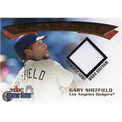 675728 Gary Sheffield Player Worn Jersey Patch Los Angeles Dodgers 2001 Fleer Uniformity No.GS Baseball Card