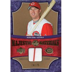 675792 Adam Dunn Player Worn Jersey Patch Cincinnati Reds 2006 Upper Deck Majestic Materials No.MMAD Pinstripe Baseball Card