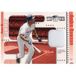 676053 Andre Dawson Player Worn Jersey Patch Boston Red Sox 2004 Donruss Timelines No.3 Baseball Card