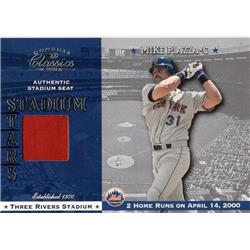 676064 Mike Piazza Player Relic Stadium Seat Patch New York Mets 2001 Donruss Classics No.SS21 Baseball Card