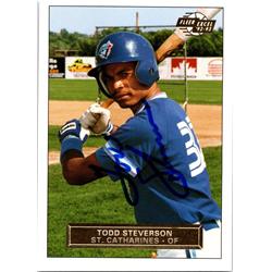 676379 Todd Steverson Autographed St. Catherines Blue Jays 1992 Fleer Excel Rookie No.246 Baseball Card