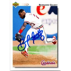 676446 Bernard Gilkey Autographed St. Louis Cardinals 1992 Upper Deck No.552 Baseball Card