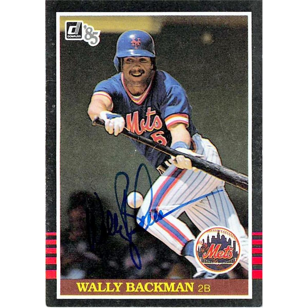 676455 Wally Backman Autographed New York Mets 1985 Donruss No.319 Baseball Card
