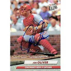 676469 Joe Oliver Autographed Cincinnati Reds 1992 Fleer Ultra No.193 Baseball Card