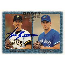 676545 Kris Benson Autographed Pittsburgh Pirates 1997 Topps Draft Picks Rookie No.481 Baseball Card