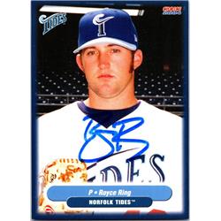 676614 Royce Ring Autographed Norfolk Tides 2004 Choice Rookie No.24 Baseball Card