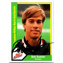 676712 Bob Scanlan Autographed Scranton Red Barons, Phillies 1990 CMC Minor League Rookie No.233 Baseball Card