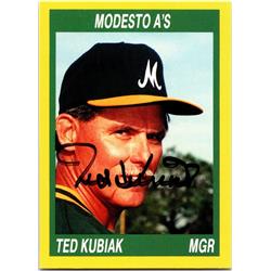 676756 Ted Kubiak Autographed Modesto Athletics 1990 Cal League No.171 Baseball Card -  Autograph Warehouse