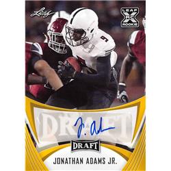 677295 Jonathan Adams Jr. Autographed Arkansas State Red Wolves 2021 Leaf Draft Gold Rookie RC No.BAJA2 Football Card