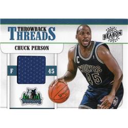 664793 Chuck Person Player Worn Jersey Patch Minnesota Timberwolves 2011 Panini Throwback Threads No.14 LE 148-299 Basketball Card
