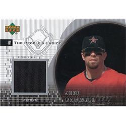664824 Jeff Bagwell Worn Jersey Patch Houston Astros 2002 Upper Deck Peoples Choice No.PJJBA Baseball Card