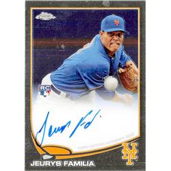 665002 Jeurys Familia Autographed Rookie RC New York Mets 2013 Topps Chrome No.59 Certified Baseball Card