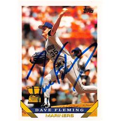665081 Dave Fleming Autographed Seattle Mariners 1993 Topps No.45 All Star Rookie Cup Baseball Card
