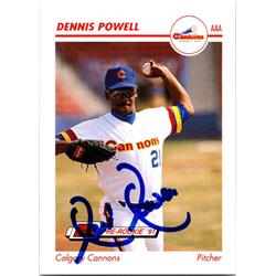 665092 Dennis Powell Autographed Calgary Cannons 1991 Impel Pre Rookie No.68 Baseball Card