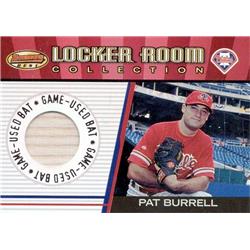 675737 Pat Burrell Player Used Bat Patch Philadelphia Phillies 2001 Bowmans Best Locker Room Collection No.LRCLPB Refractor Baseball Card