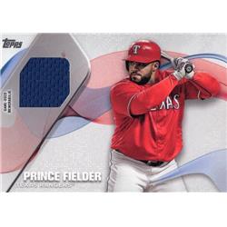 675766 Prince Fielder Player Worn Jersey Patch Texas Rangers 2017 Topps No.MLMPF Baseball Card
