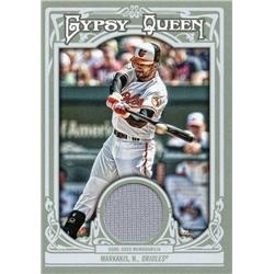 675769 Nick Markakis Player Worn Jersey Patch Baltimore Orioles 2013 Topps Gypsy Queen No.GQRNM Baseball Card