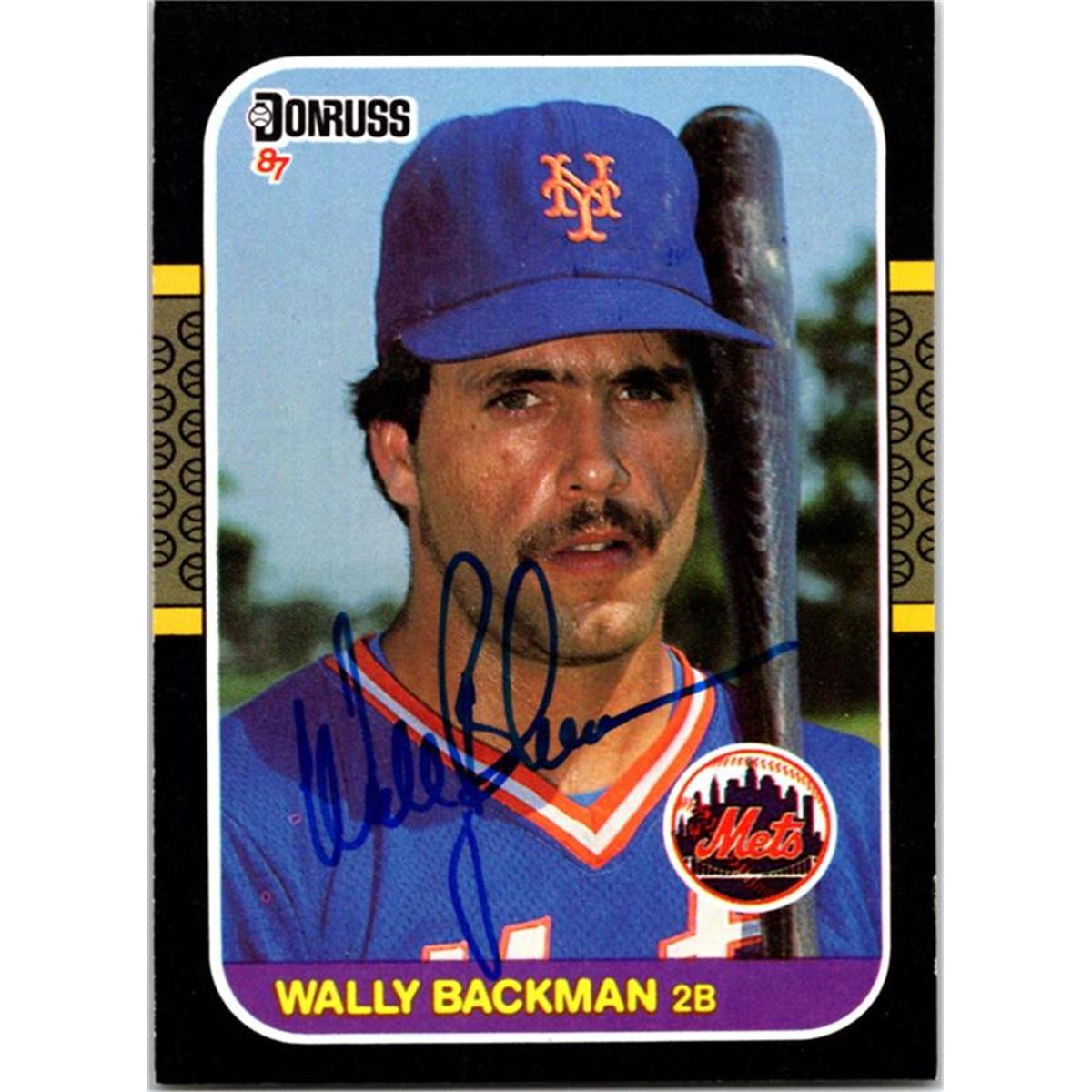 724943 Wally Backman Autographed New York Mets 1987 Donruss No.316 Baseball Card