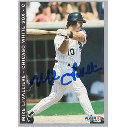 724973 Mike Lavalliere Autographed Chicago White Sox 1993 Fleer No.F196 Update Baseball Card