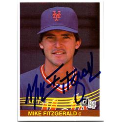 725117 Mike Fitzgerald Autographed New York Mets 1984 Donruss No.482 Baseball Card