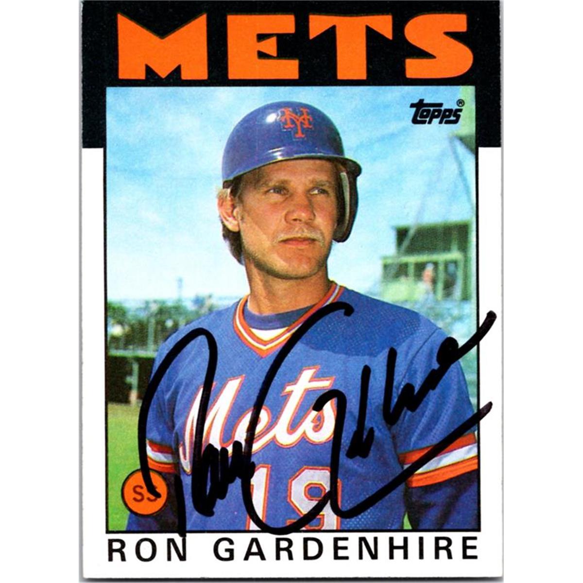 725132 Ron Gardenhire Autographed New York Mets 1986 Topps No.274 Baseball Card
