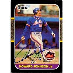 725169 Howard Johnson Autographed New York Mets 1987 Donruss No.646 Baseball Card