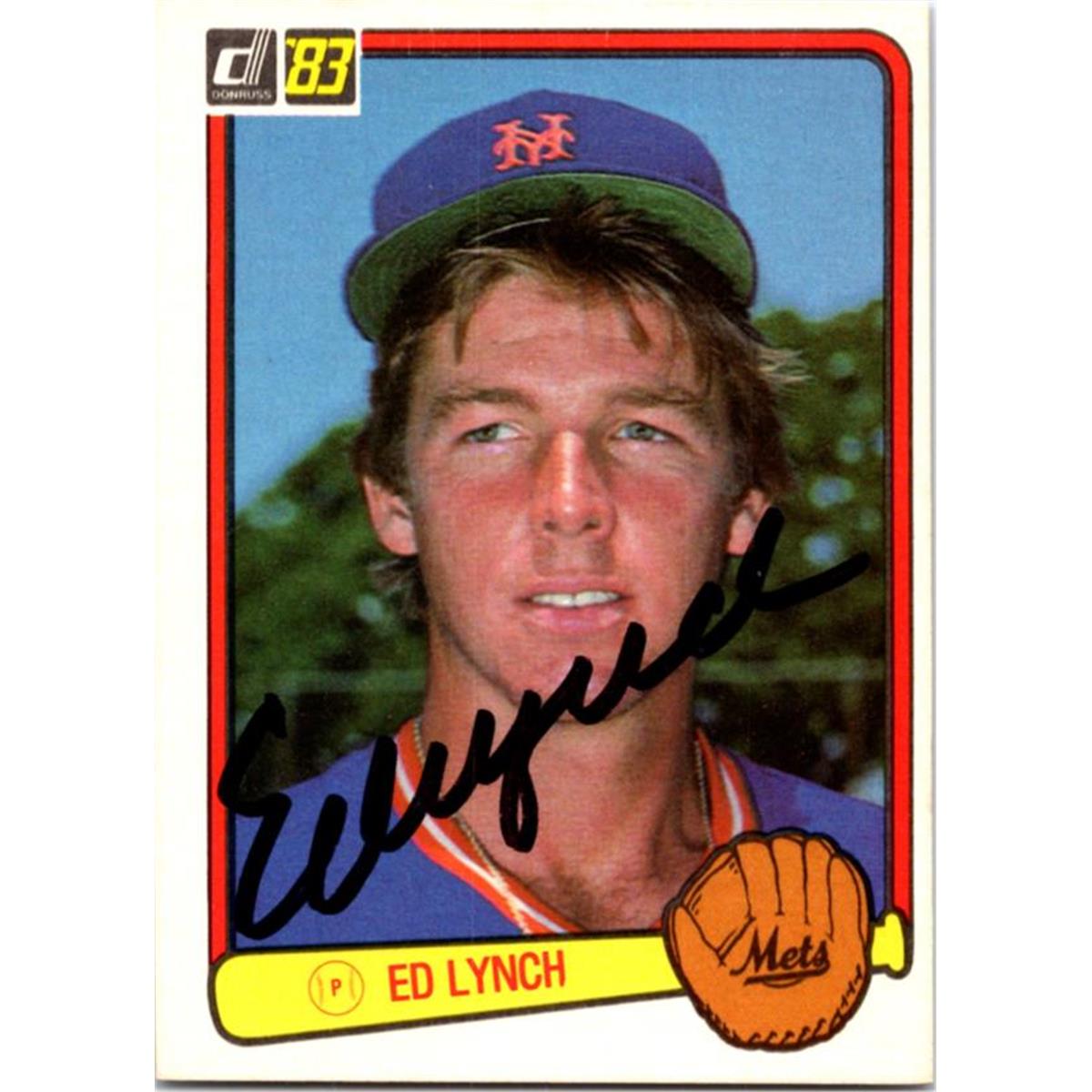 725205 Ed Lynch Autographed New York Mets 1983 Donruss No.308 Baseball Card