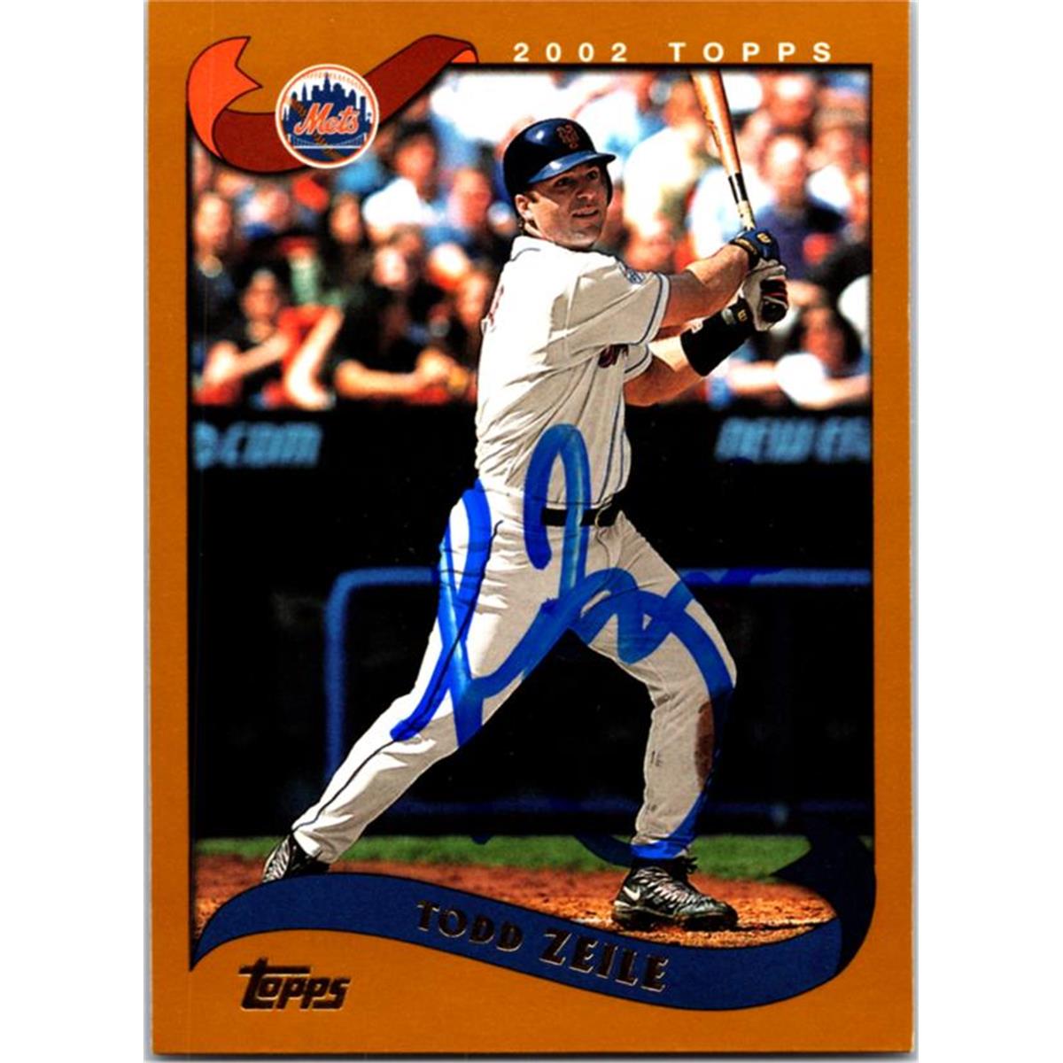 725242 Todd Zeile Autographed New York Mets 2002 Topps No.84 Baseball Card