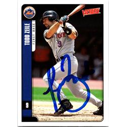 725244 Todd Zeile Autographed New York Mets 2001 Upper Deck Victory No.456 Baseball Card