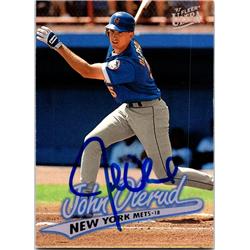 725283 John Olerud Autographed New York Mets 1997 Fleer Ultra No.436 Baseball Card