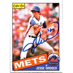 725305 Jesse Orosco Autographed New York Mets 1985 O-Pee-Chee No.250 Baseball Card
